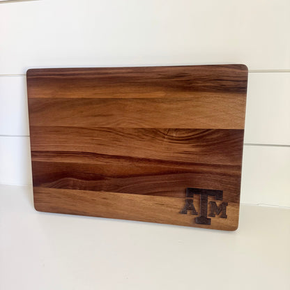 Texas A&amp;M Walnut or Maple Hardwood Cutting Boards