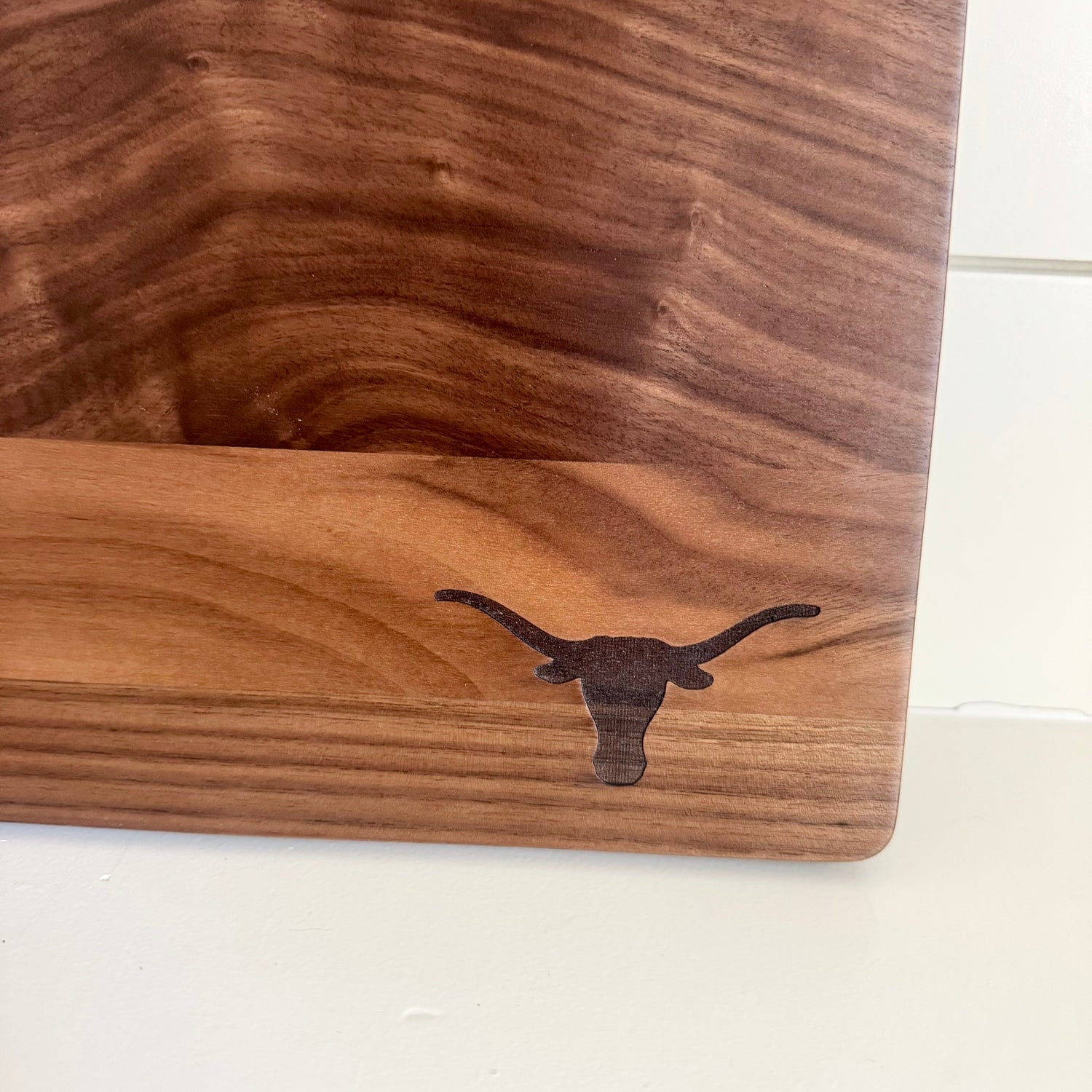 Texas Longhorns Walnut or Maple Hardwood Cutting Boards
