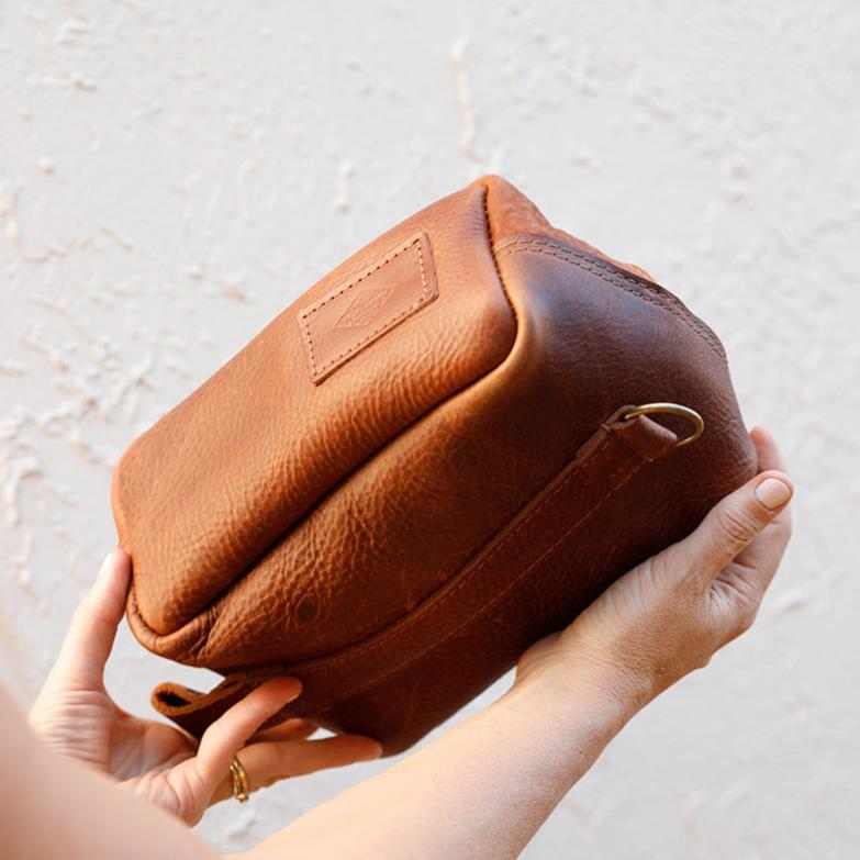 The Local Branch Leather Leather Dopp Kit