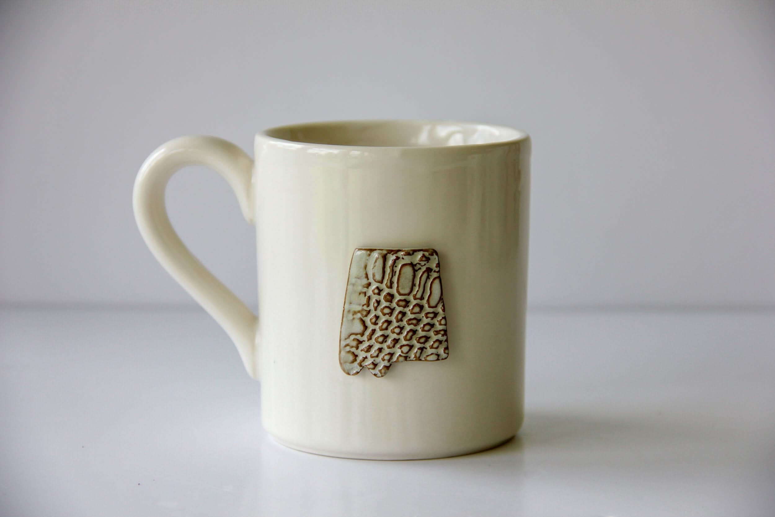 prodigalpottery Regular (12 oz.) / Moss Green State of Alabama Coffee Mug