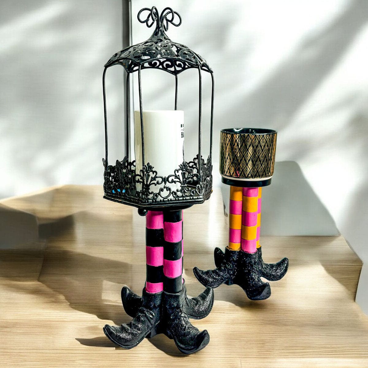 Gia Roma Halloween Sign Wicked Witch Candle Holder