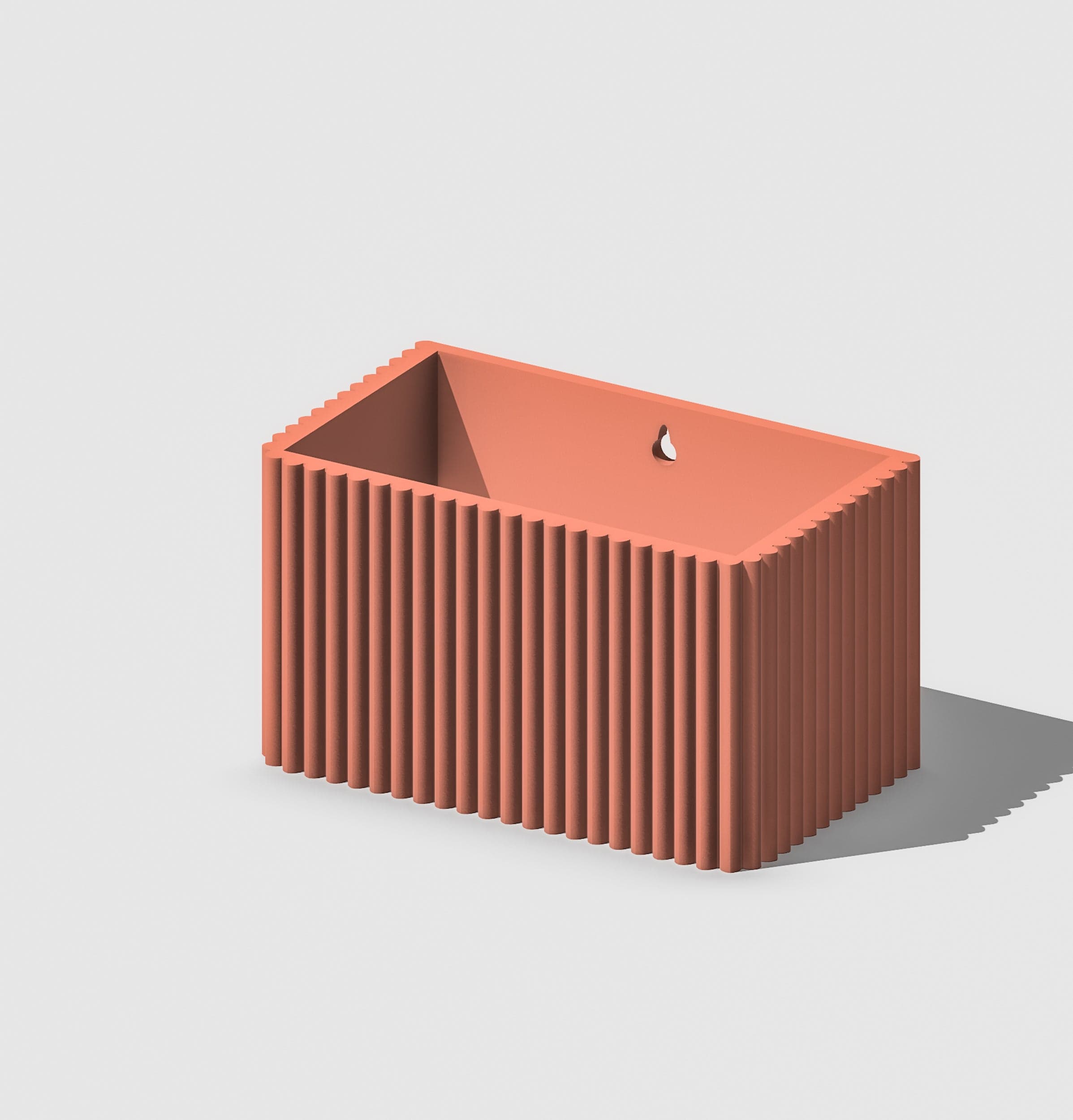 Rosebud HomeGoods Wall Planter Ribbed Wall Planter, Rectangle