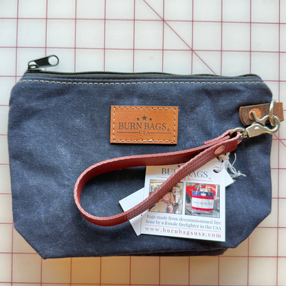 Navy and Red Fire Hose Clutch