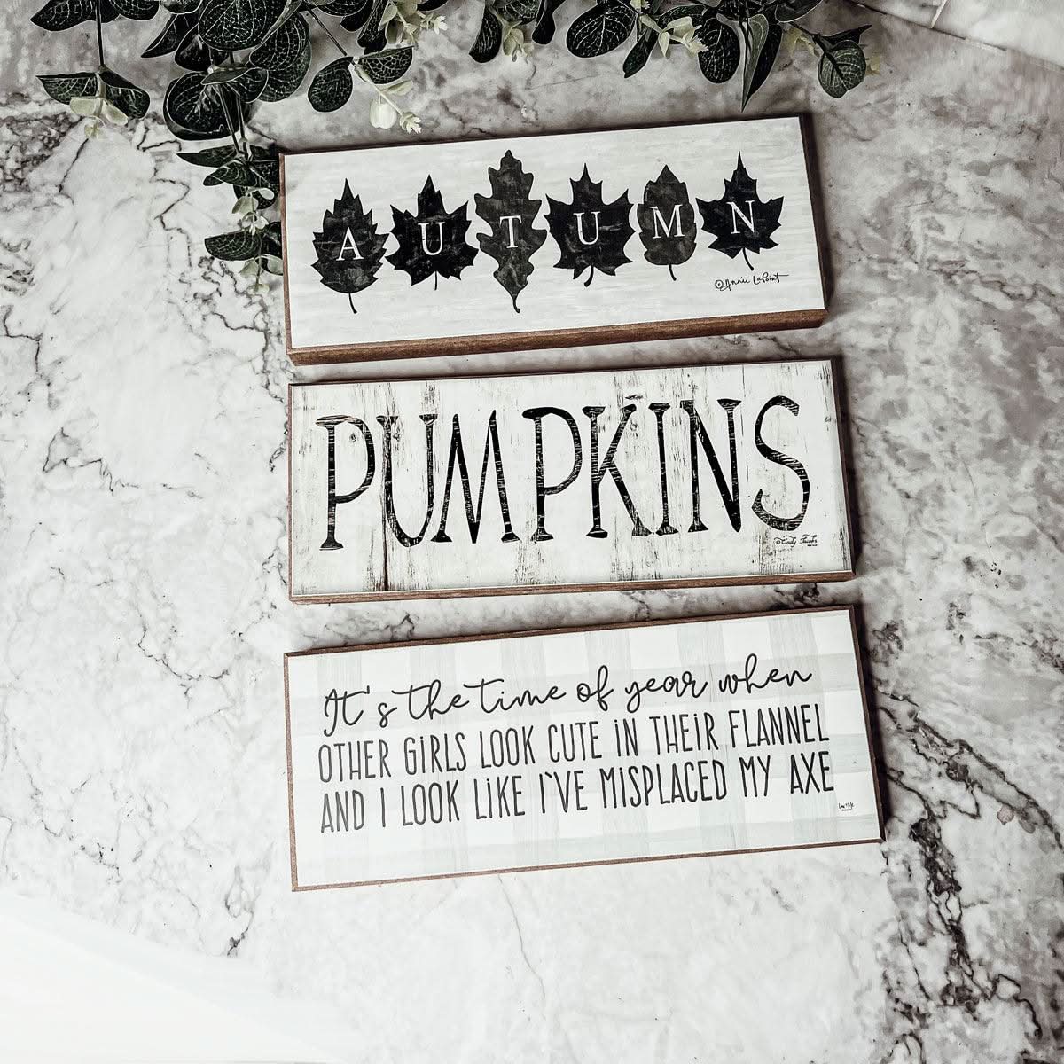 Gia Roma Halloween Sign Pumpkins