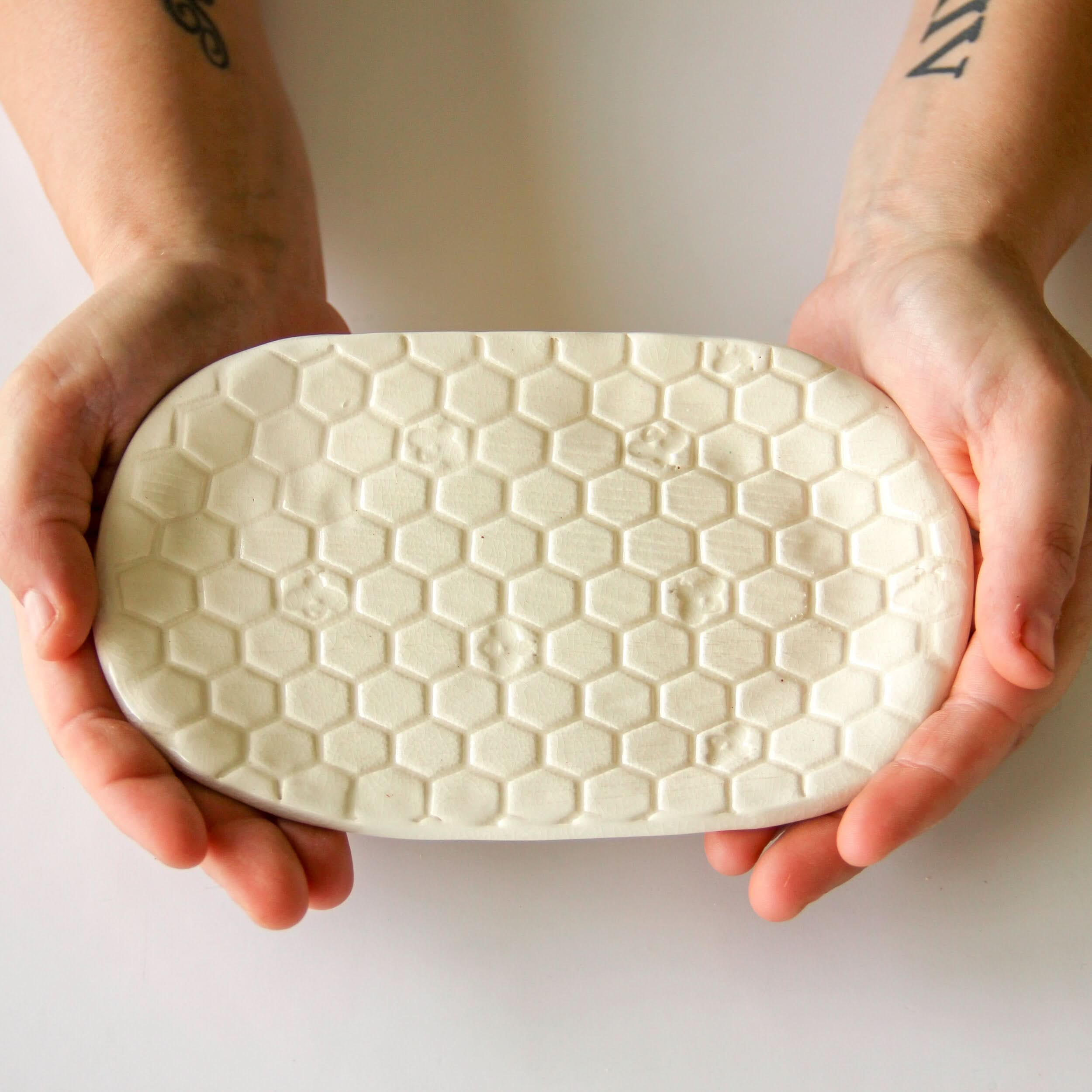 prodigalpottery Ceramic Beehive Soap Dish