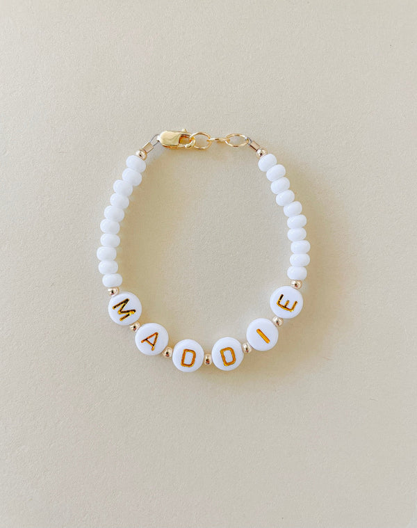 White Name Bracelet