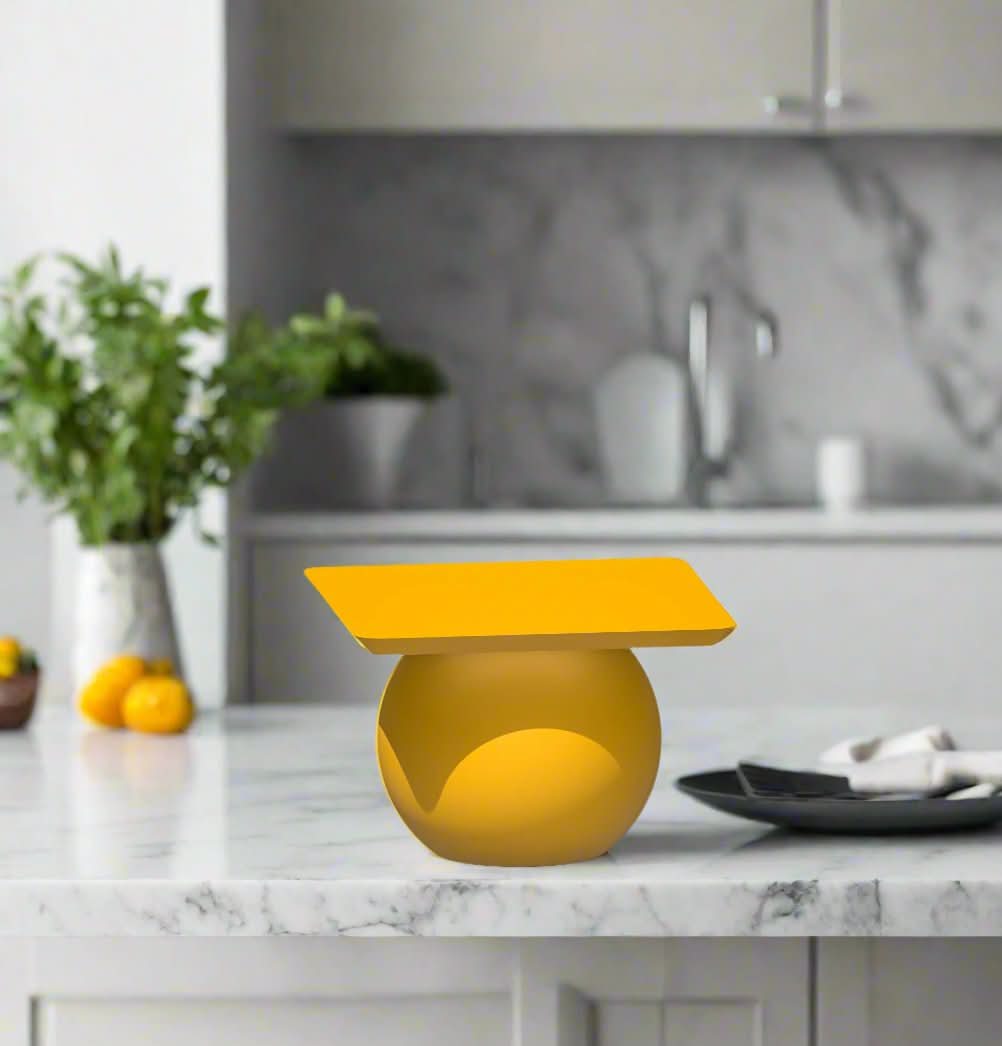 Rosebud HomeGoods Mustard / Small BALL Unique Plant Stand