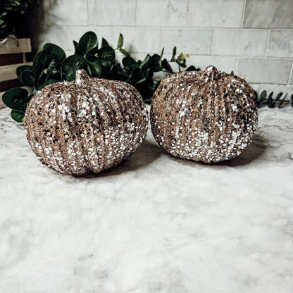 Glitter Sequin Pumpkin 4&quot; - My American Goods