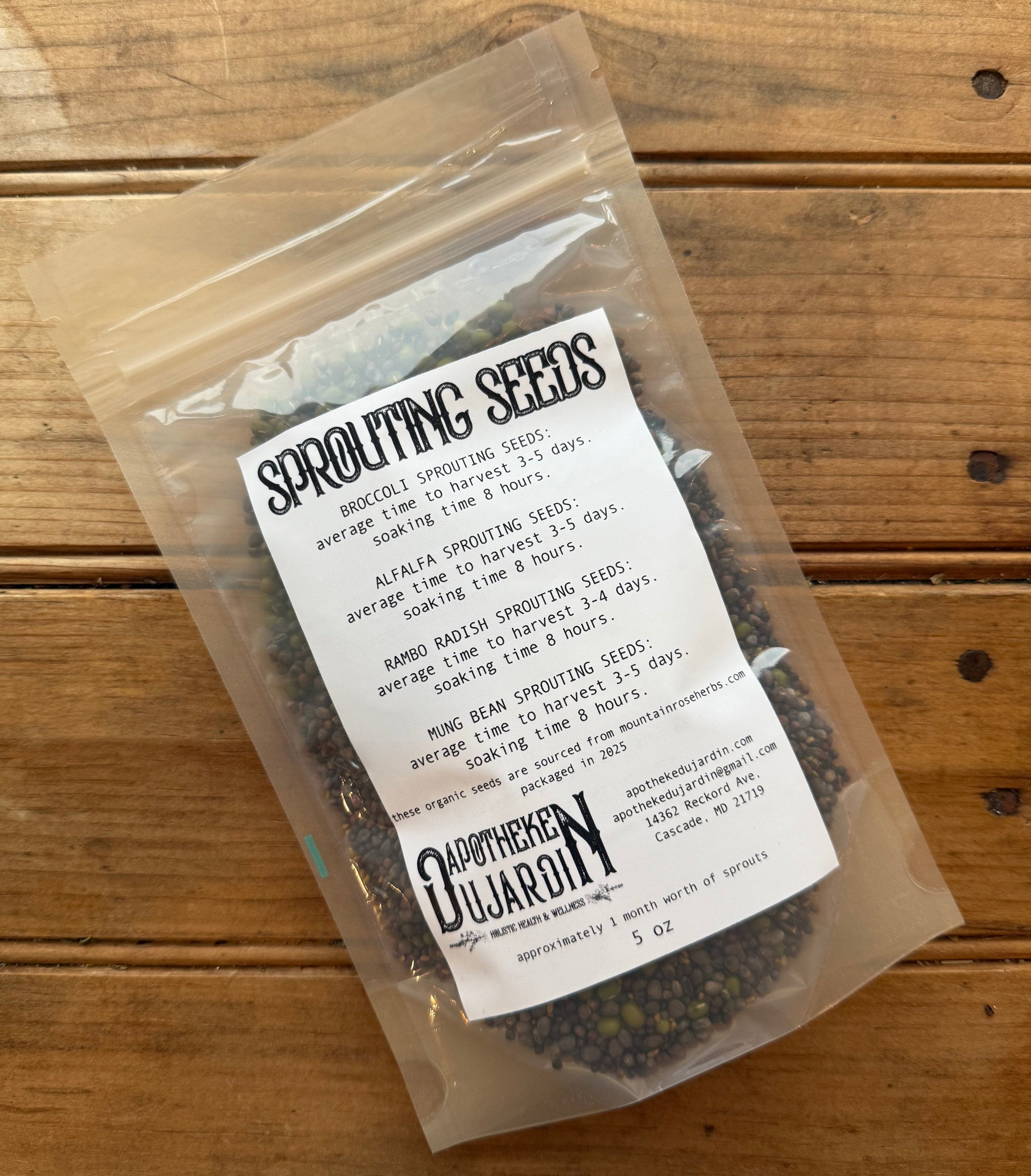 Apotheke DuJardin Seed refill bag Seed Sprouting Kit | Sprouts | Microgreens