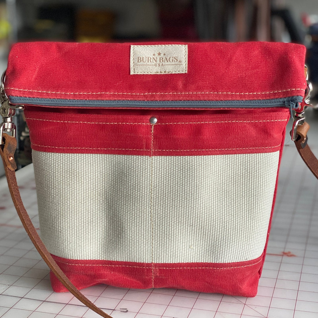 Red Crossbody Burn Bag