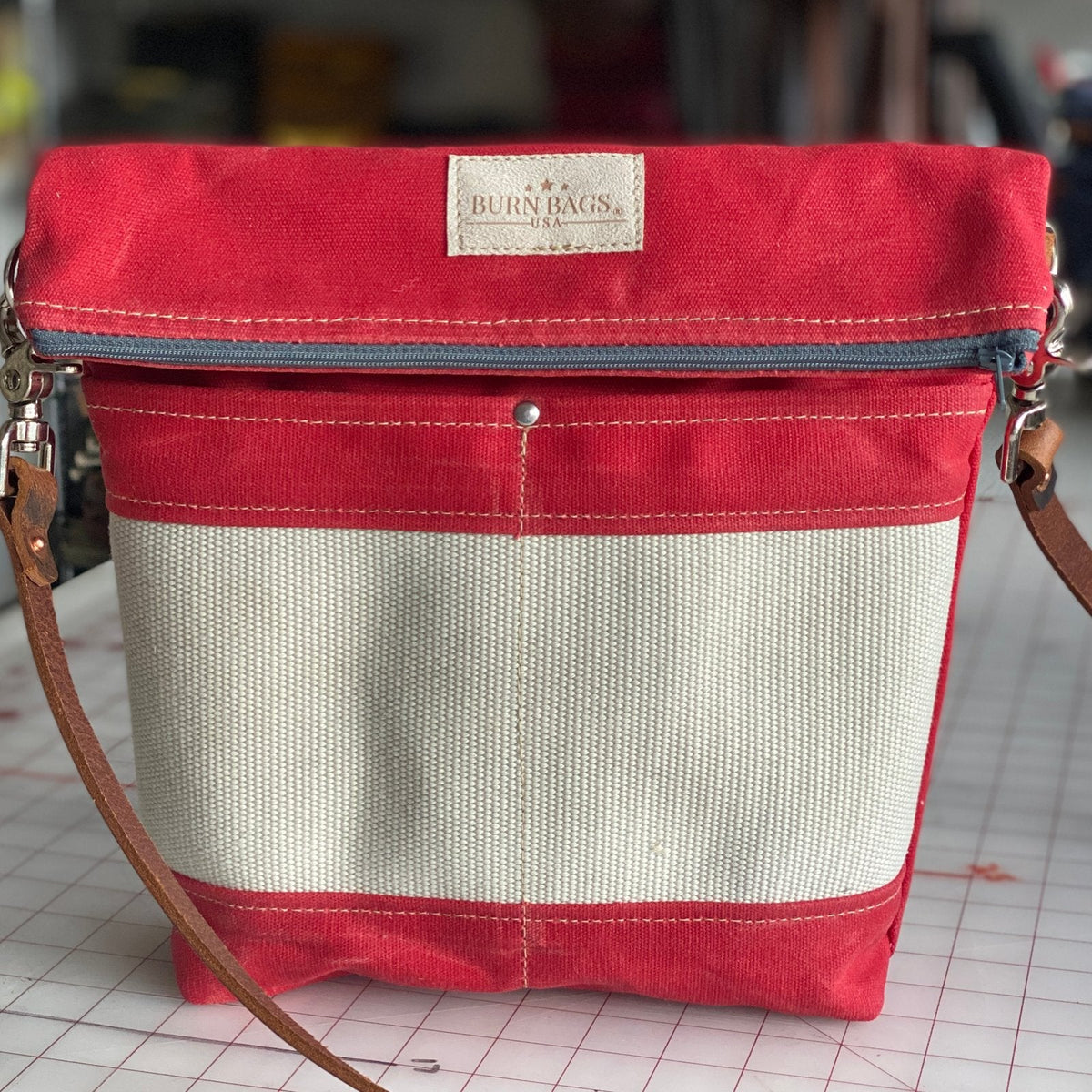 Red Crossbody Burn Bag
