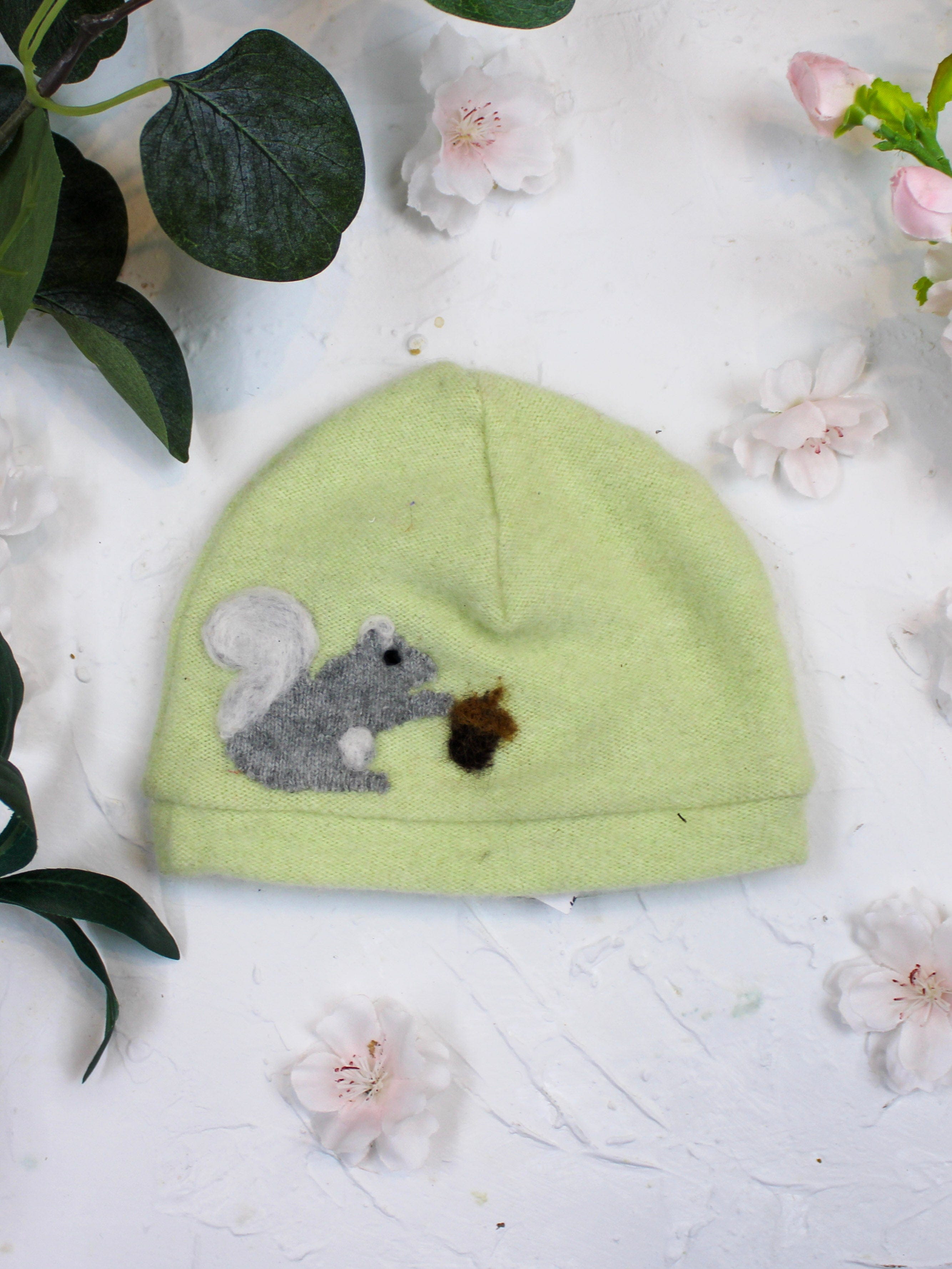 Ash &amp; Rose hat Mint Squirrel Cashmere Hat - Newborn