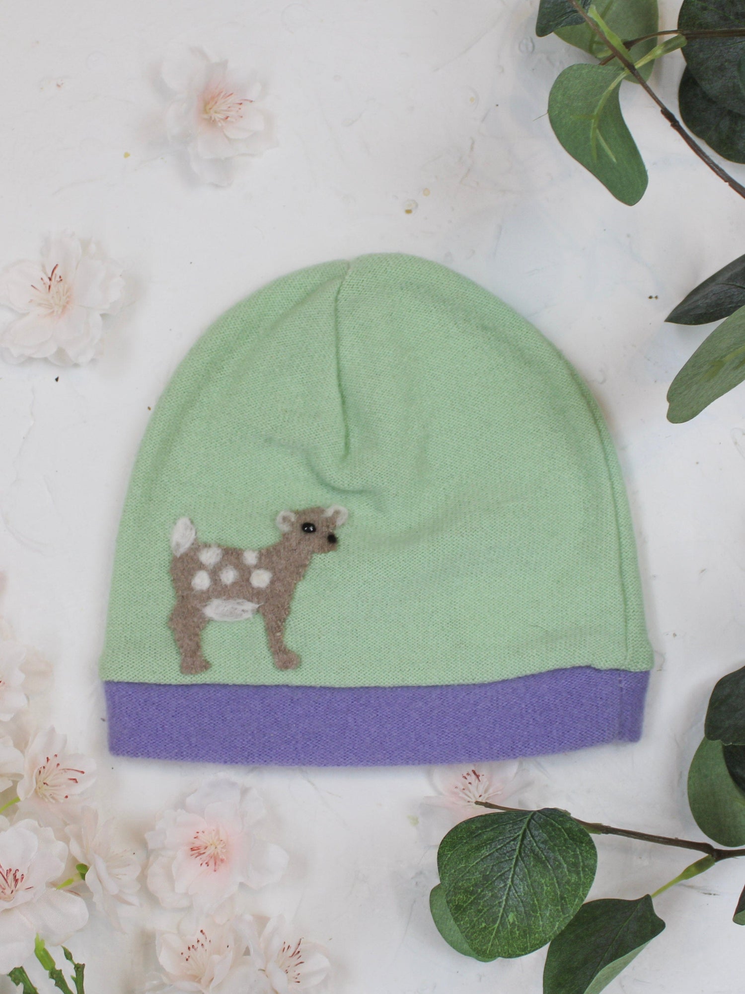 Ash &amp; Rose hat Mint Fawn Cashmere Hat - Toddler