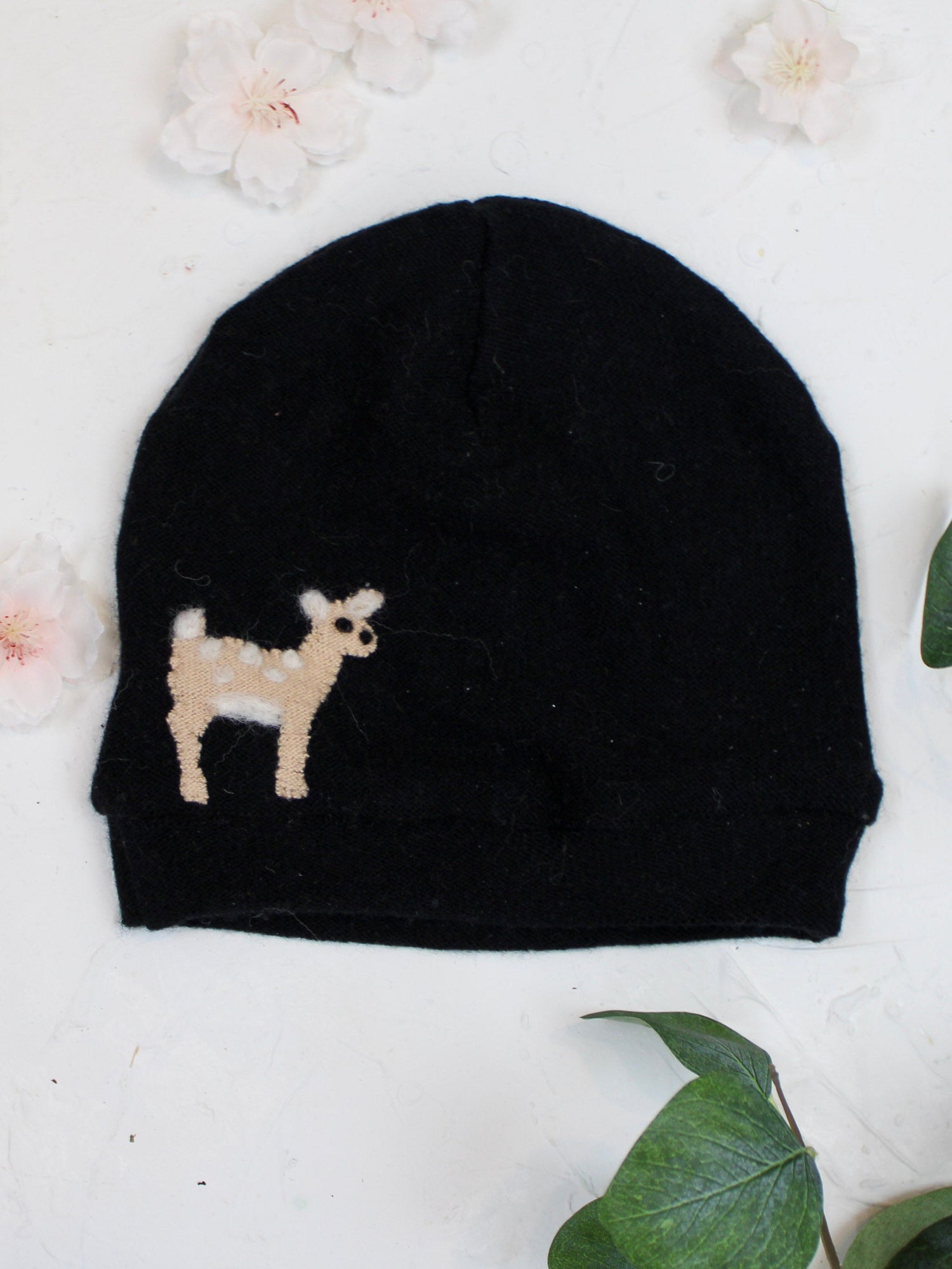 Ash &amp; Rose hat Black Fawn Cashmere Hat - Toddler