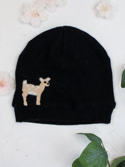 Ash &amp; Rose hat Black Fawn Cashmere Hat - Toddler