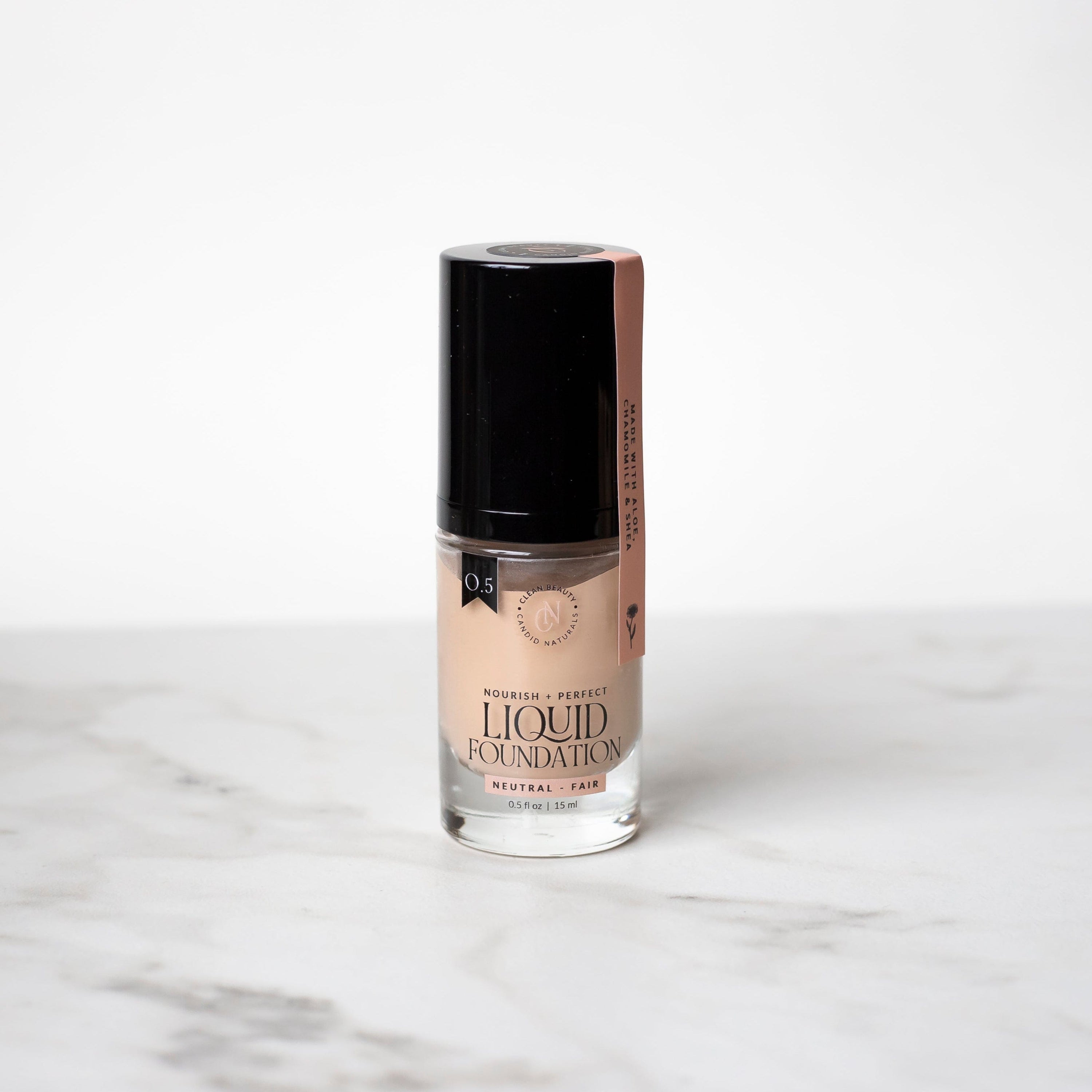 Candid Naturals Half Size (15ml) / 0.5 | Neutral - Fair Natural Liquid Foundation