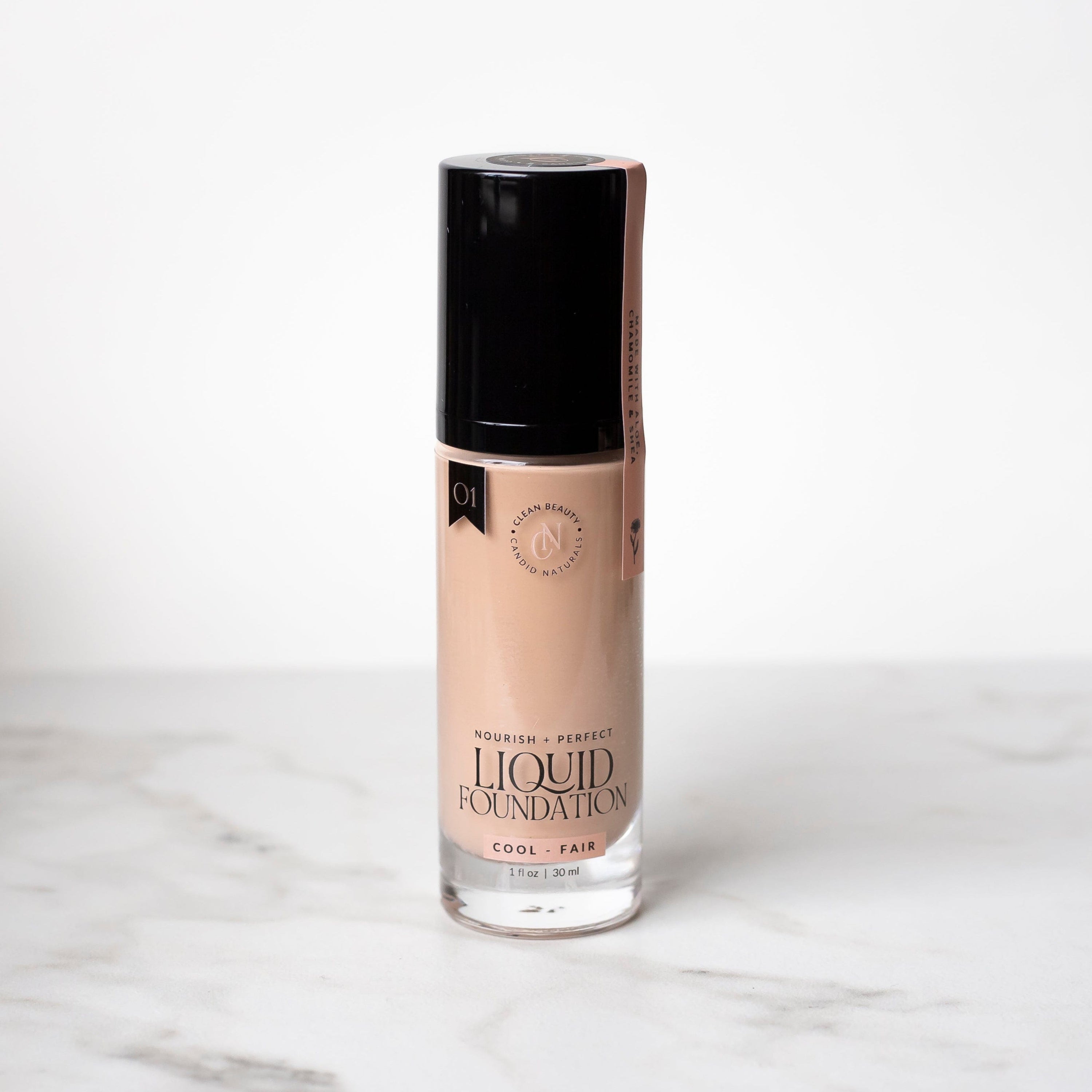 Candid Naturals Full Size (30ml) / 01 | Cool - Fair Natural Liquid Foundation