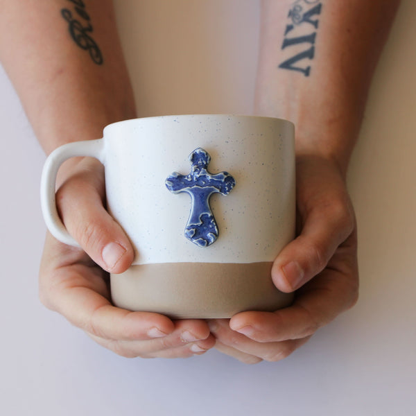 prodigalpottery Ceramic Cross Coffee Mug