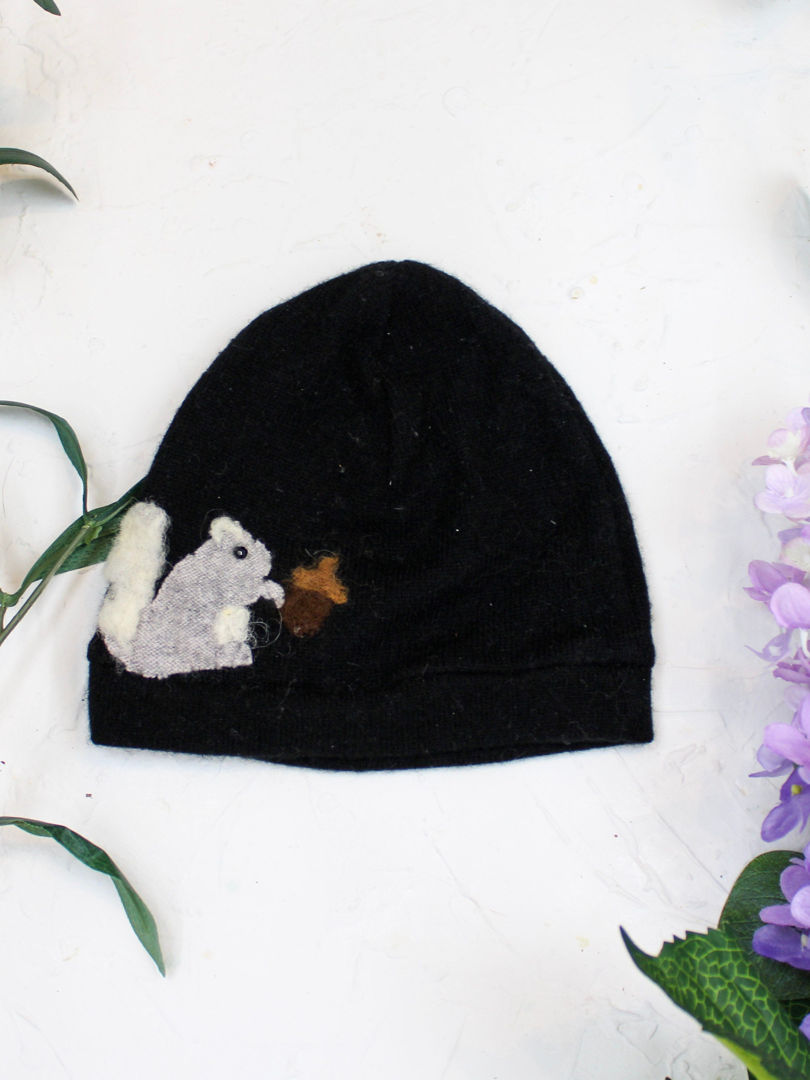 Ash &amp; Rose hat Black Squirrel Cashmere Hat - Baby