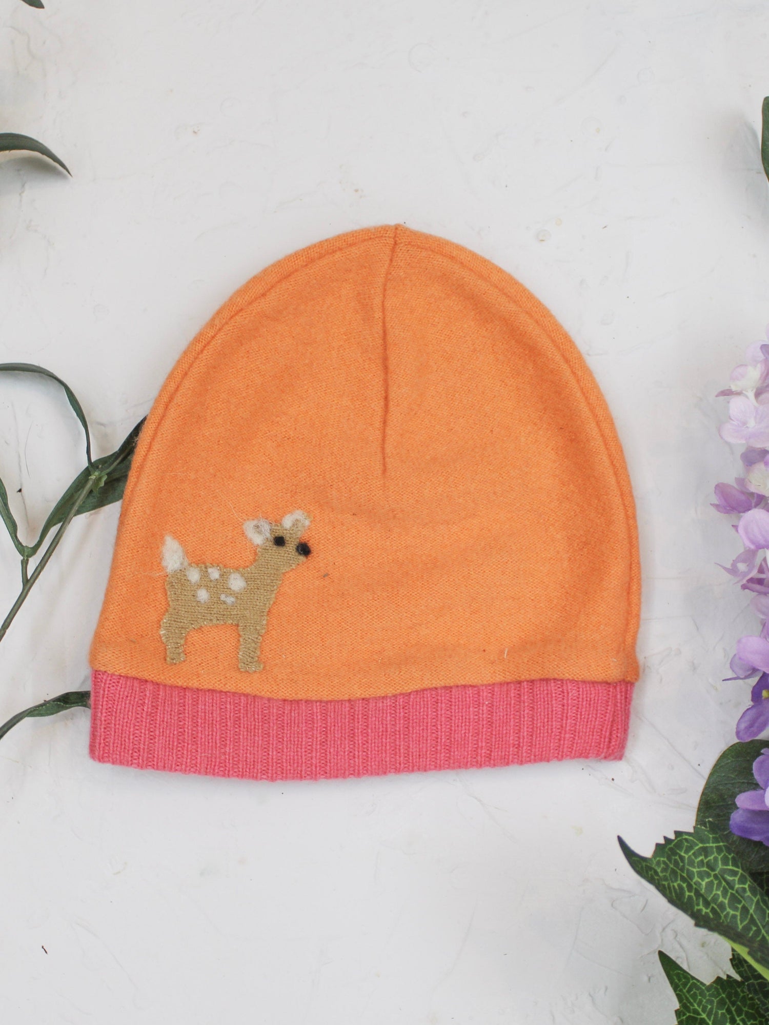 Ash &amp; Rose hat Orange Fawn Cashmere Hat - Toddler
