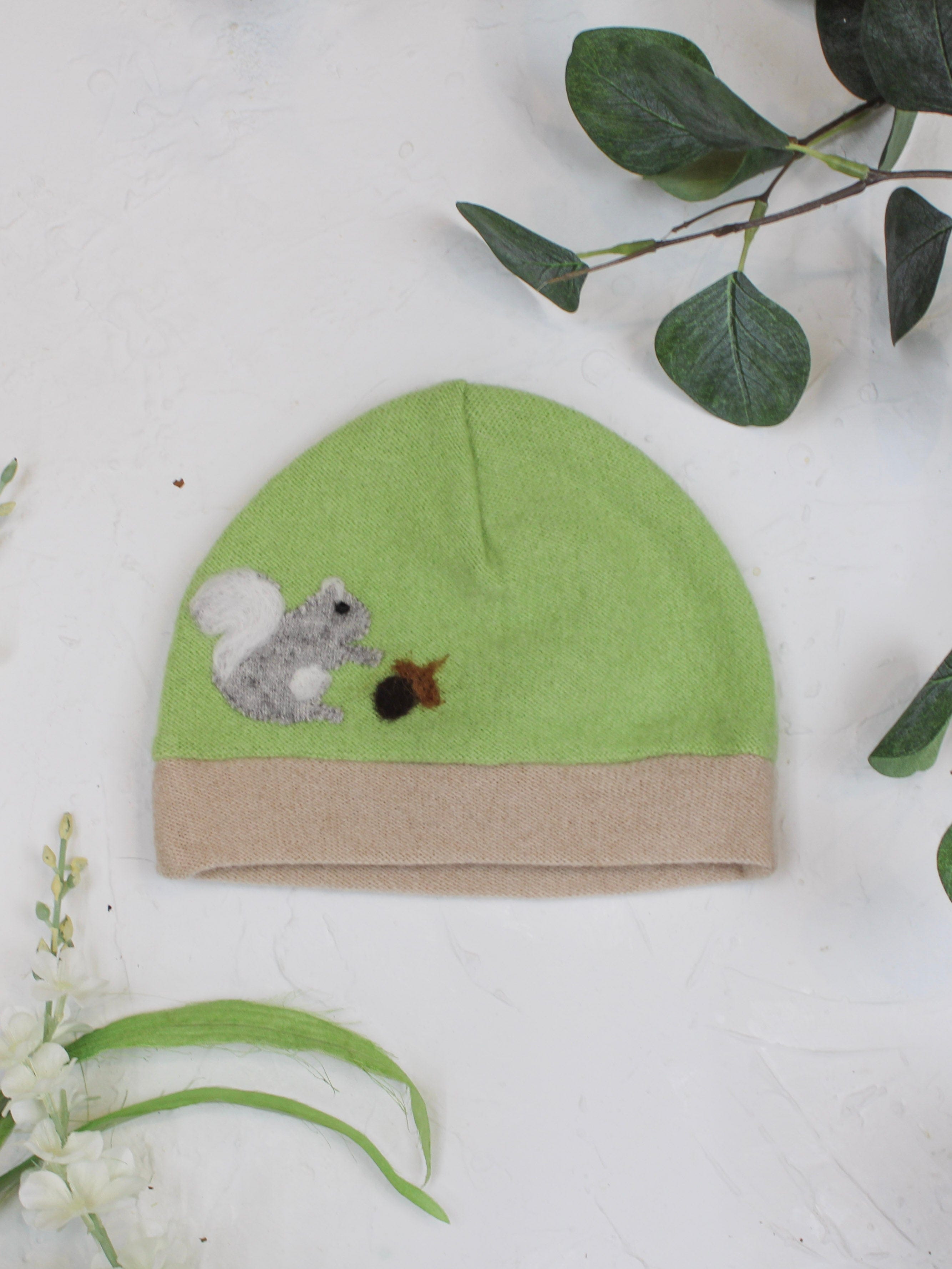 Ash &amp; Rose hat Mint Squirrel Cashmere Hat - Baby