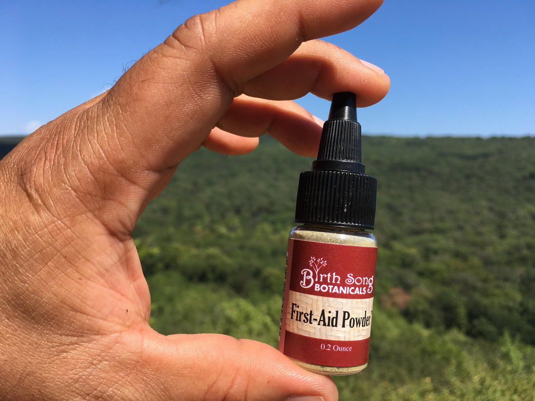 Organic Herbal First Aid Powder, with Myrrh, Neem, and Yarrow - My American Goods