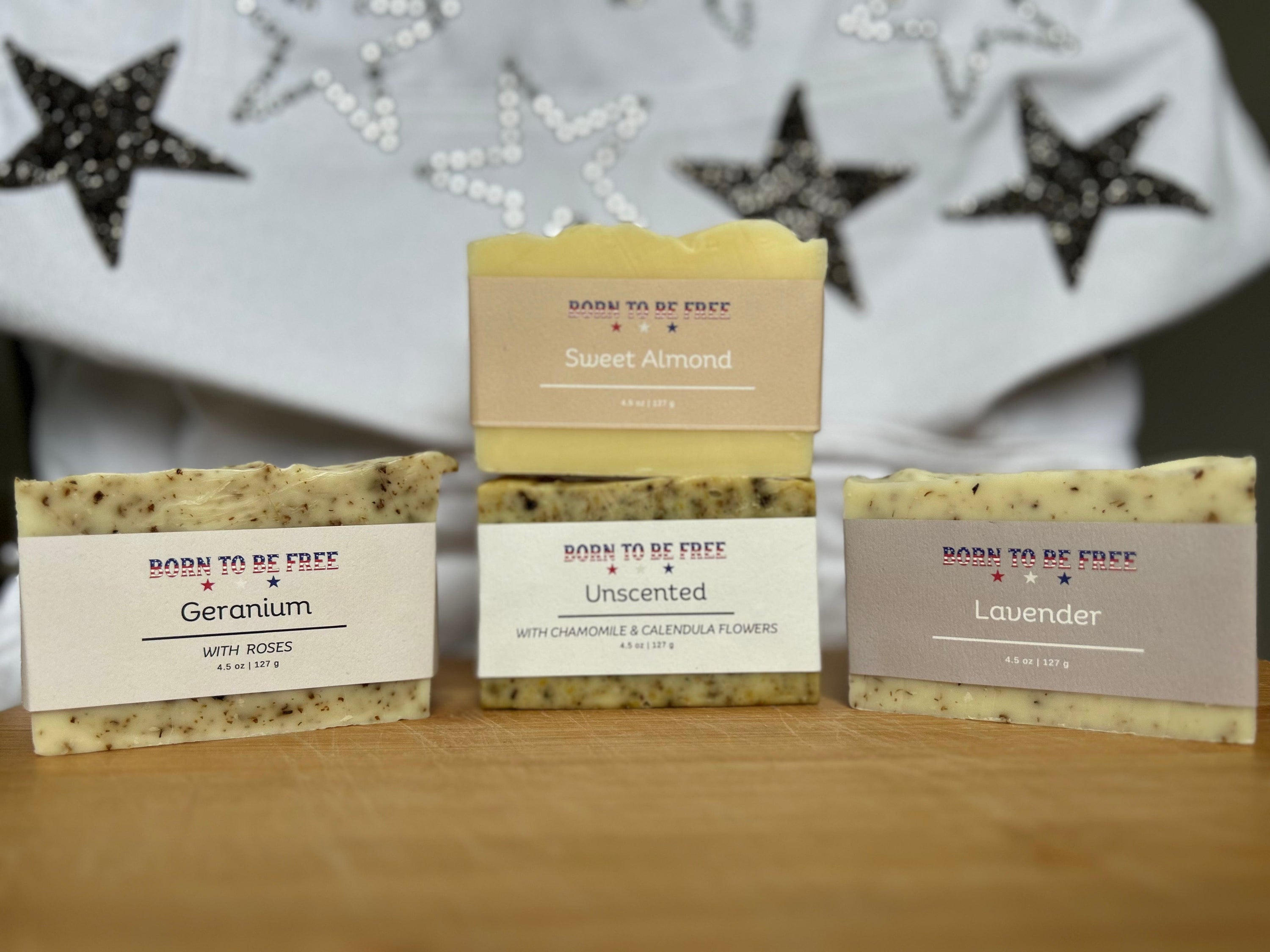Born To Be Free Soap Dried Chamomile &amp; Calendula Unscented Tallow Soap Bar