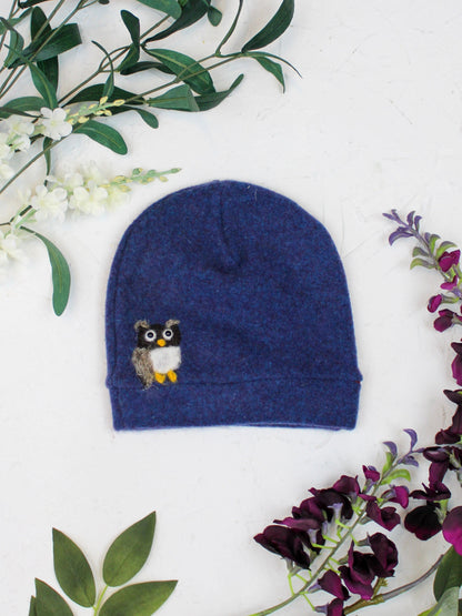 Ash &amp; Rose hat Blue Owl Cashmere Hat - Child