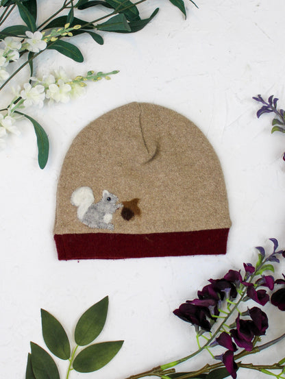 Ash &amp; Rose hat Tan Squirrel Cashmere Hat - Child