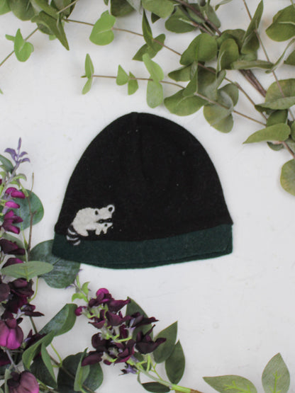 Ash &amp; Rose hat Evergreen Raccoon Cashmere Hat - Toddler