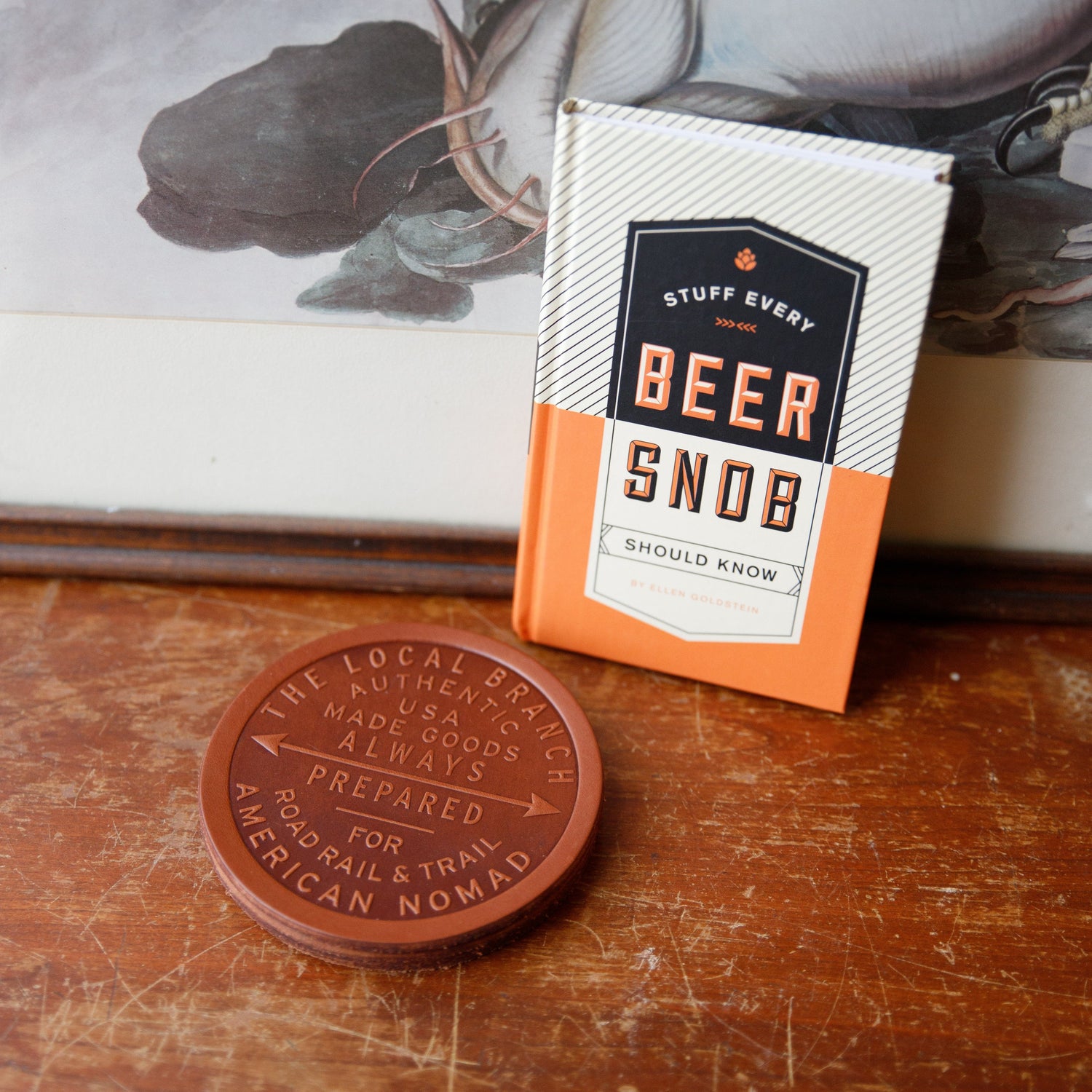 The Local Branch Leather Leather Coasters