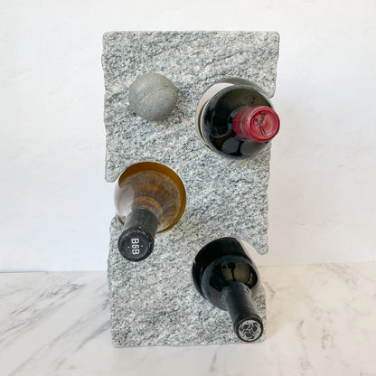 3 Bottle Granite Wine Rack