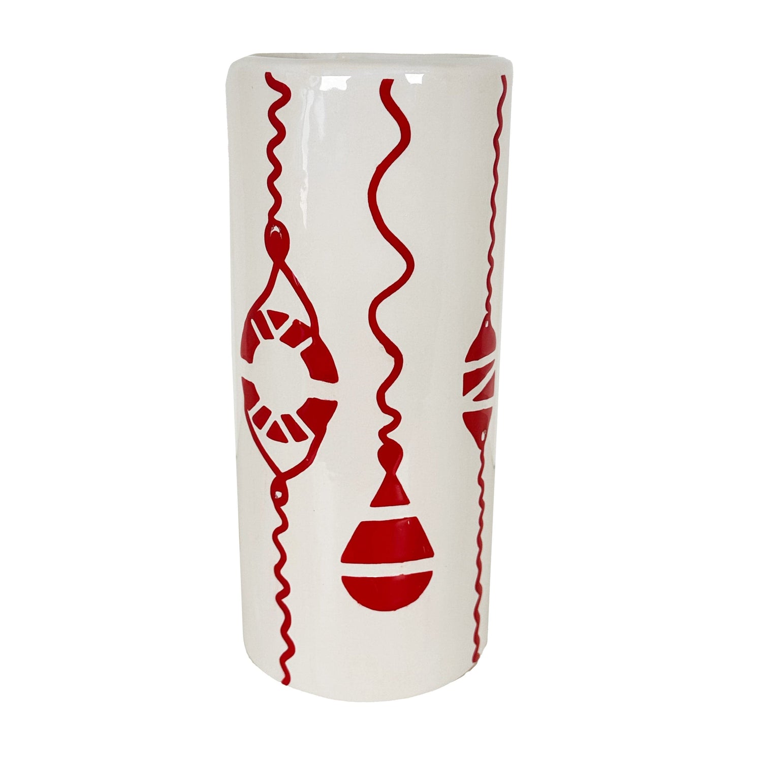 Ruby Clay Company Ruby Red Buoy &amp; Lifesaver Column Vase in 5 Colors
