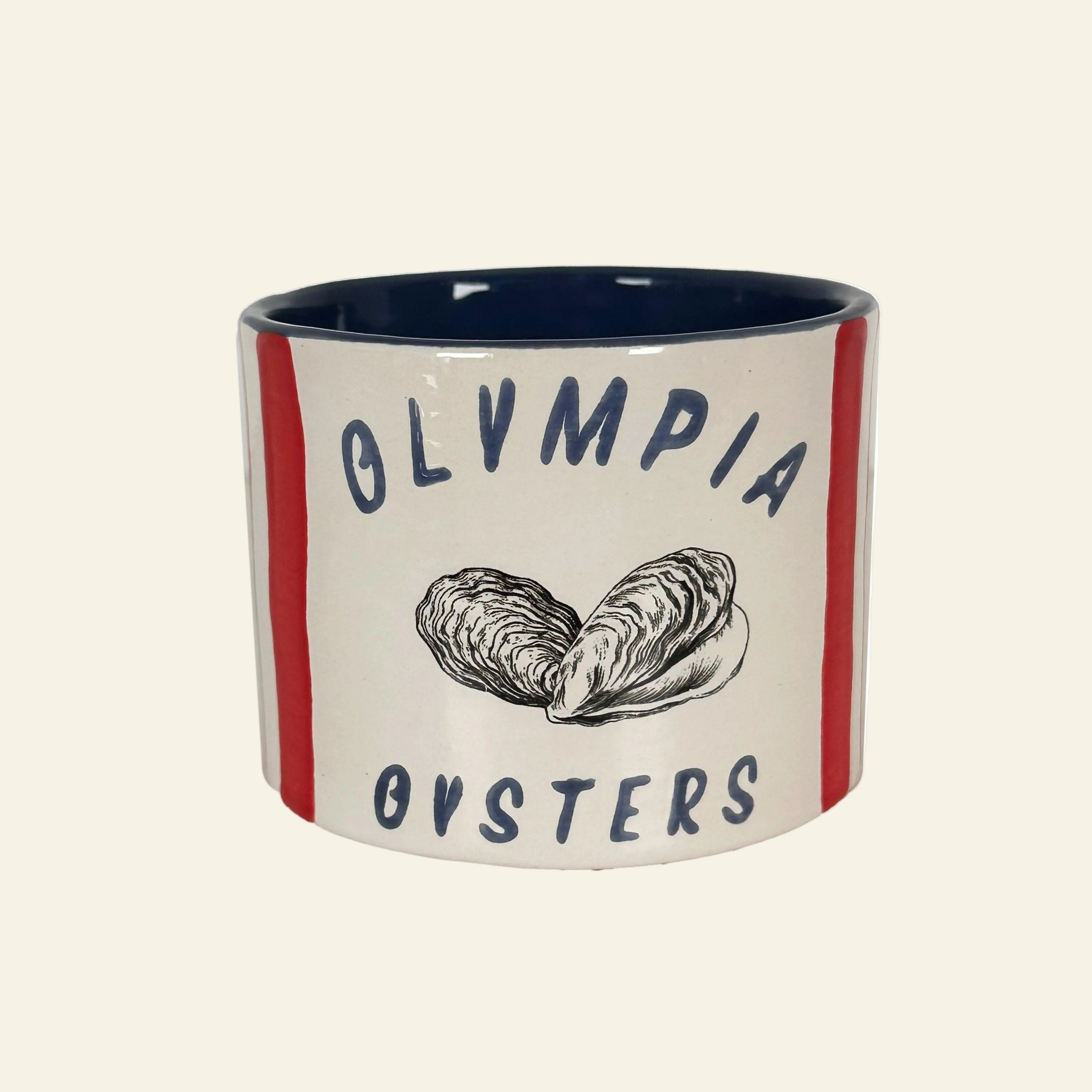 Ruby Clay Company "Canned" Oysters Vase