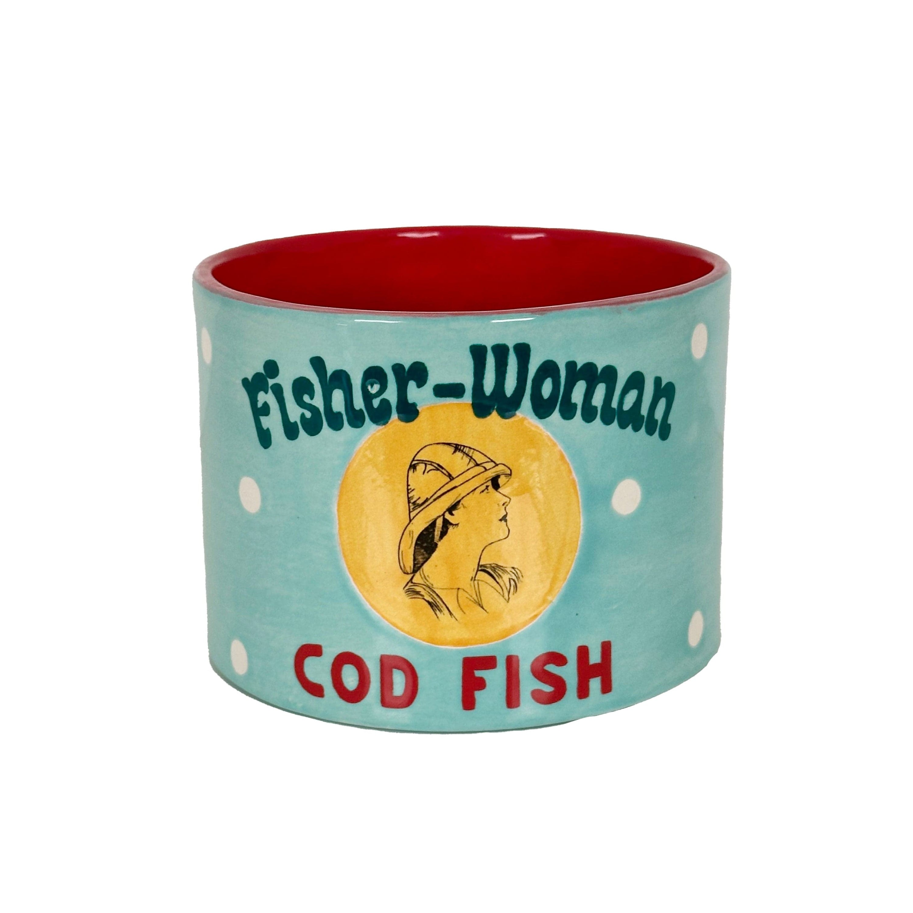 Ruby Clay Company "Canned" Cod Fish Vase