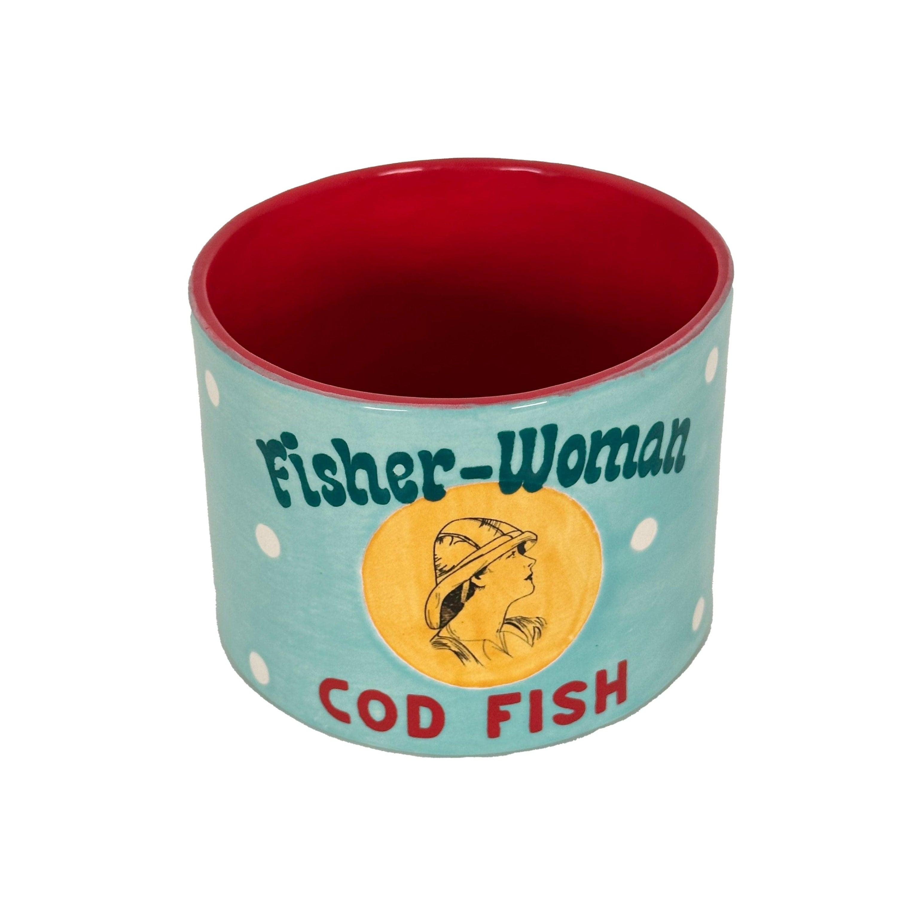 Ruby Clay Company "Canned" Cod Fish Vase