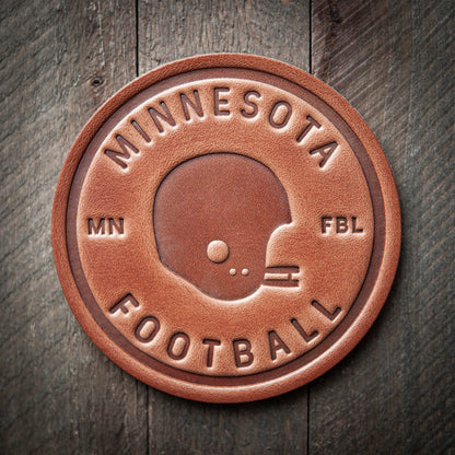 Minnesota Football Leather Coaster