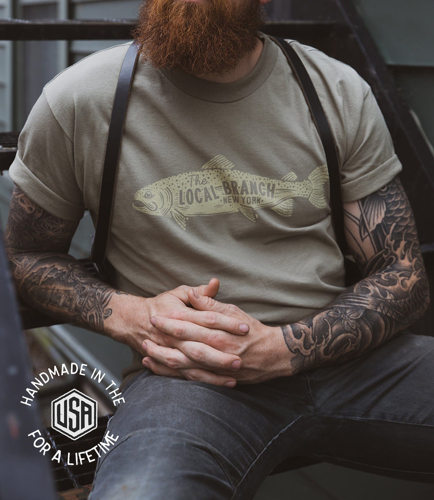 The Local Branch Tee Trout Tee - USA Made