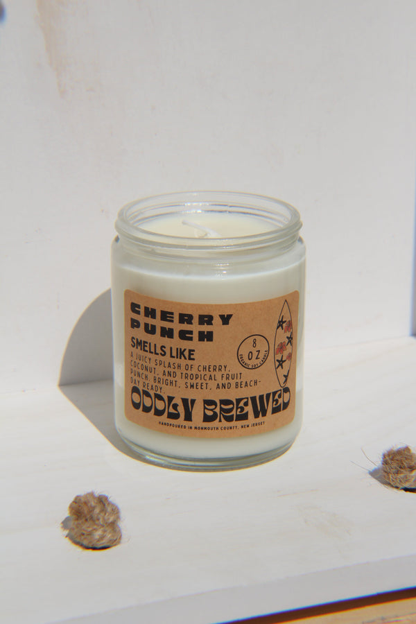 Oddly Brewed Cherry Punch Soy Candle – 8 oz - My American Goods