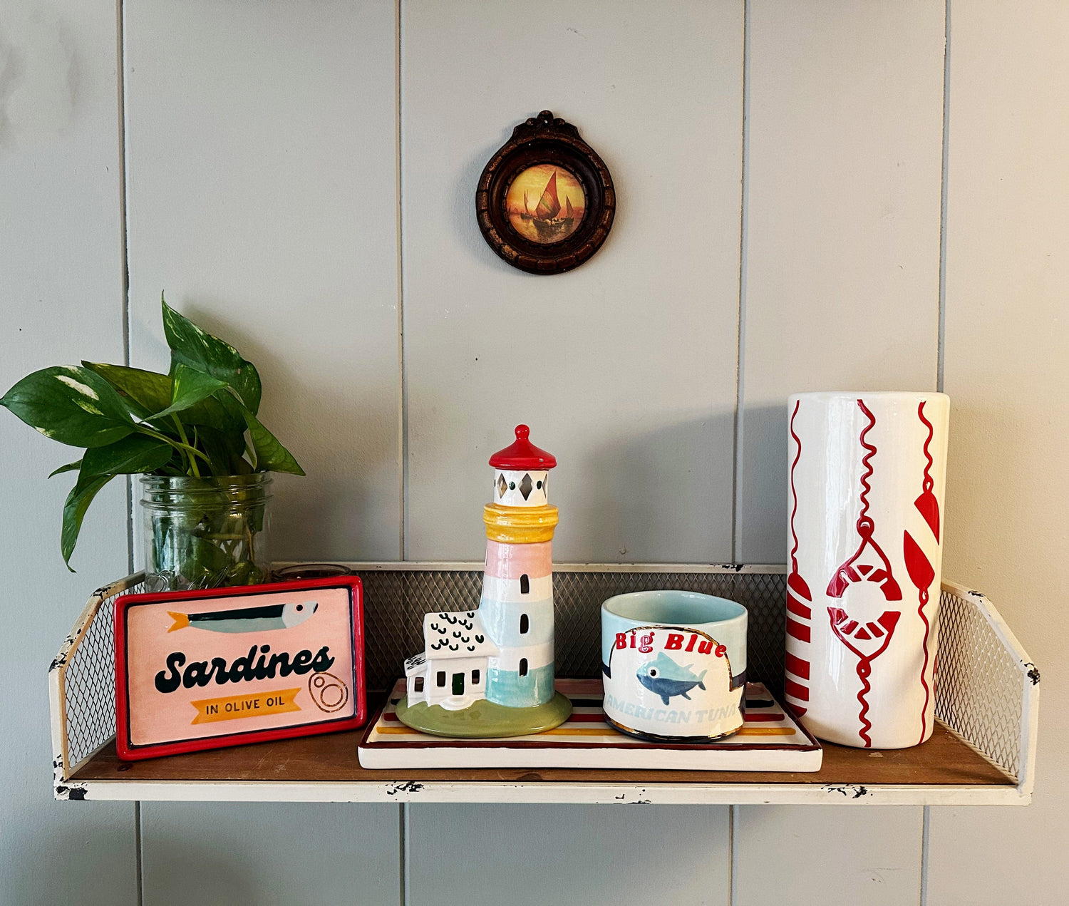 Ruby Clay Company Buoy &amp; Lifesaver Column Vase in 5 Colors