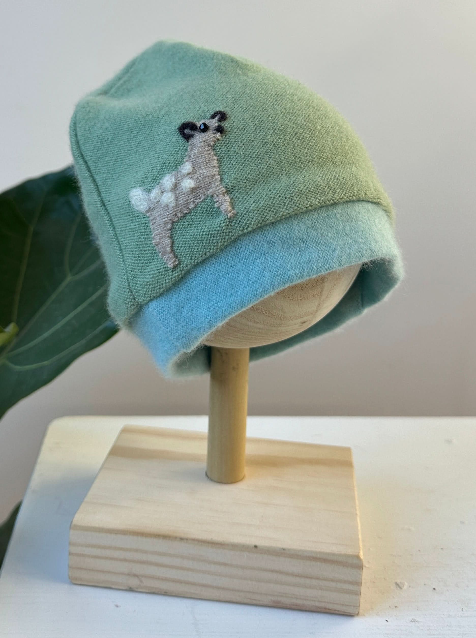 Ash &amp; Rose hat Aqua Fawn Cashmere Hat - Baby
