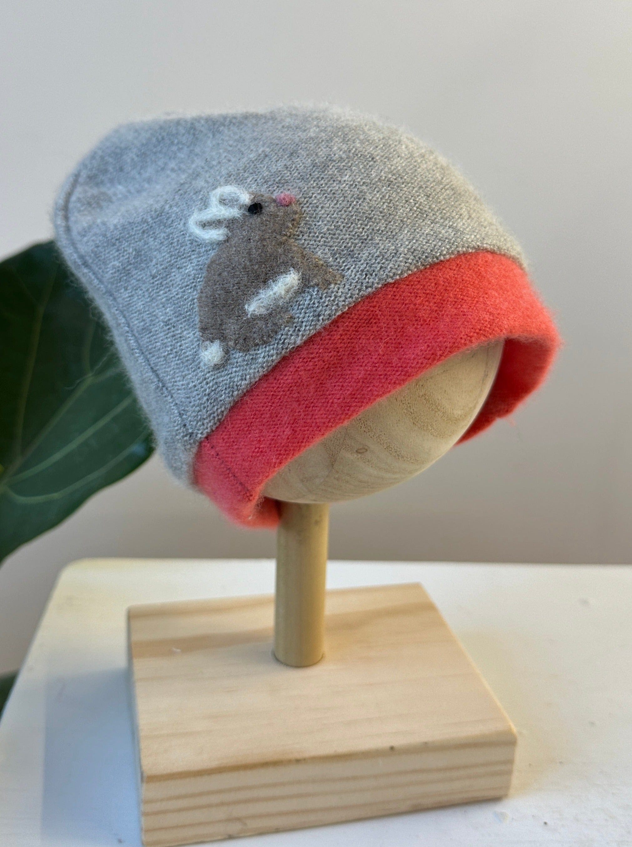 Ash &amp; Rose hat Coral Bunny Cashmere Hat - Baby
