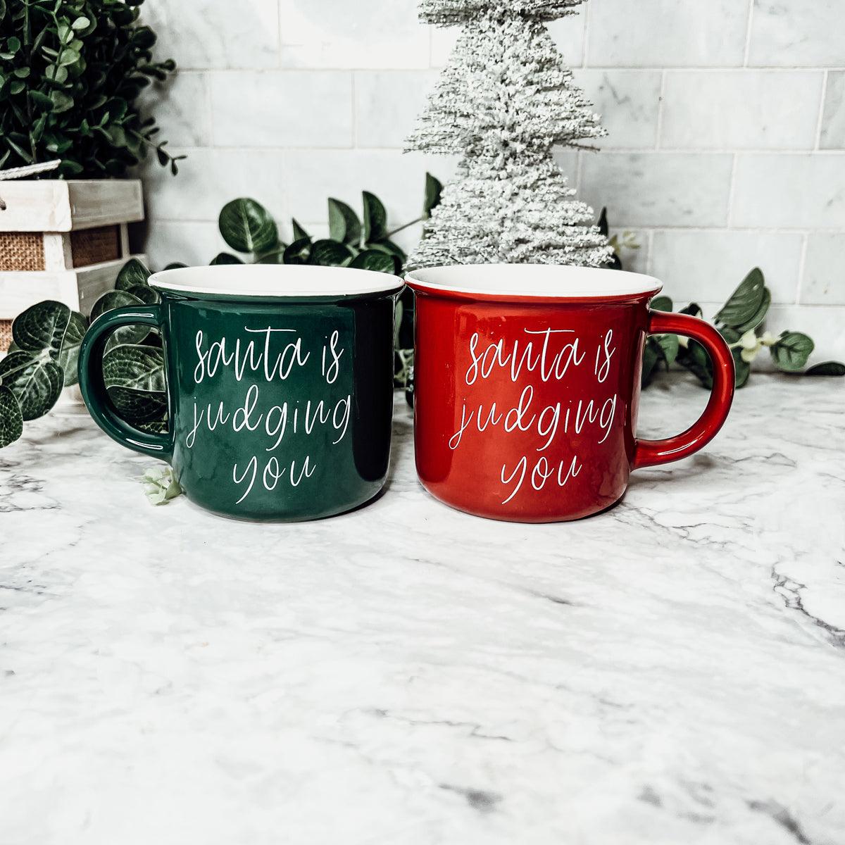 Gia Roma Coffee Mug, Santa is Judging Mug
