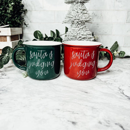 Gia Roma Coffee Mug, Santa is Judging Mug
