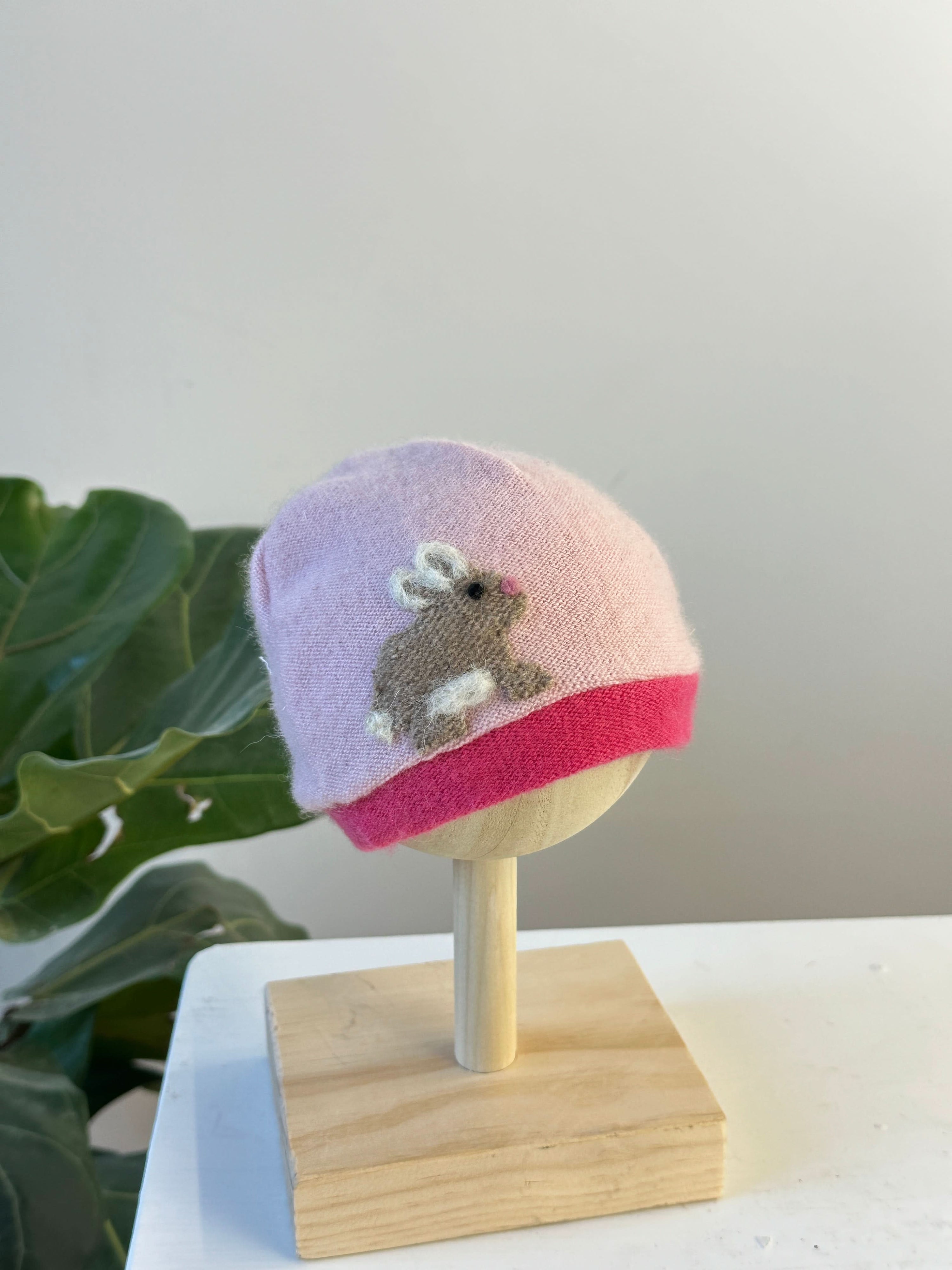 Ash &amp; Rose hat Red Bunny Cashmere Hat - Newborn
