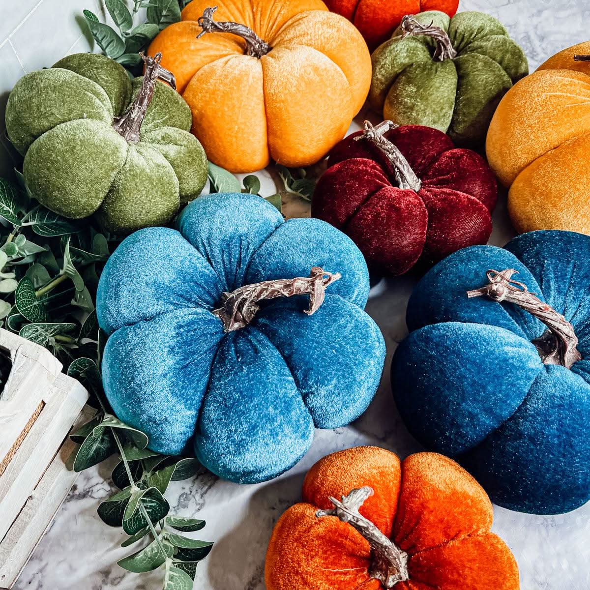 Gia Roma Pumpkins Blue Velvet Pumpkins