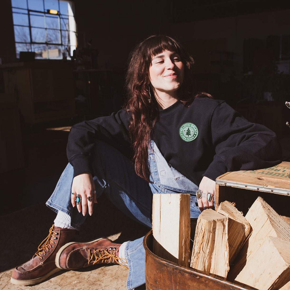 The Local Branch Sweatshirt New York Pine Tree Heavyweight Sweatshirt  - USA Made