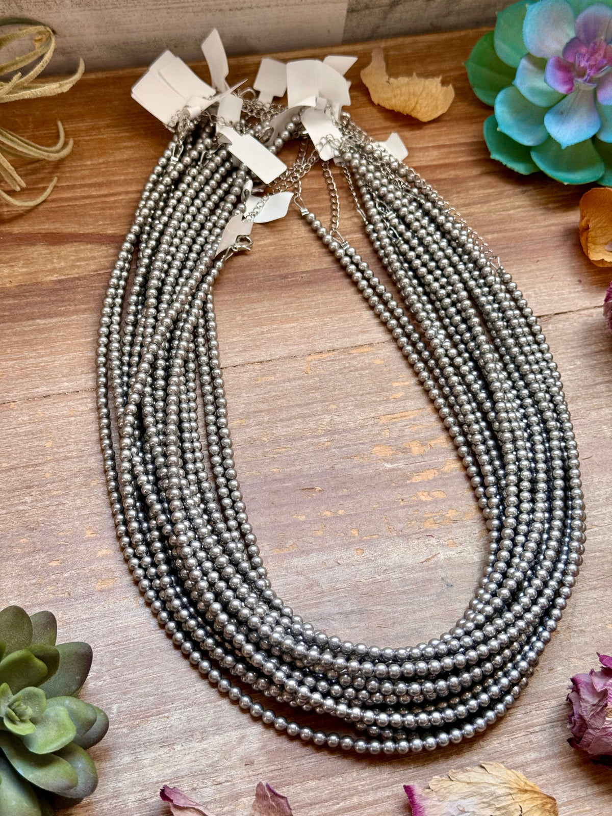 20" Silver-Plated 4mm Bead Necklace