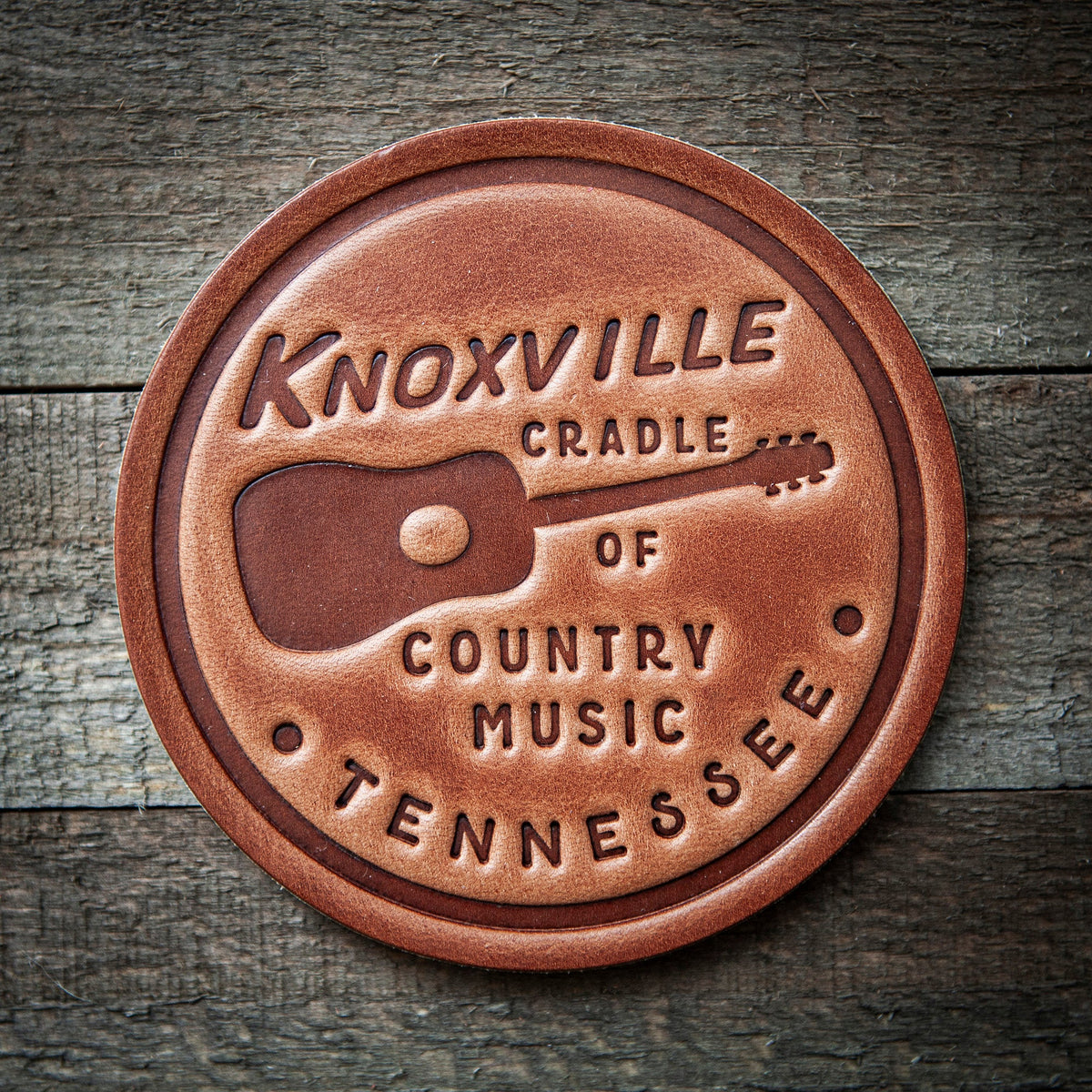 Knoxville Tennessee Leather Coaster