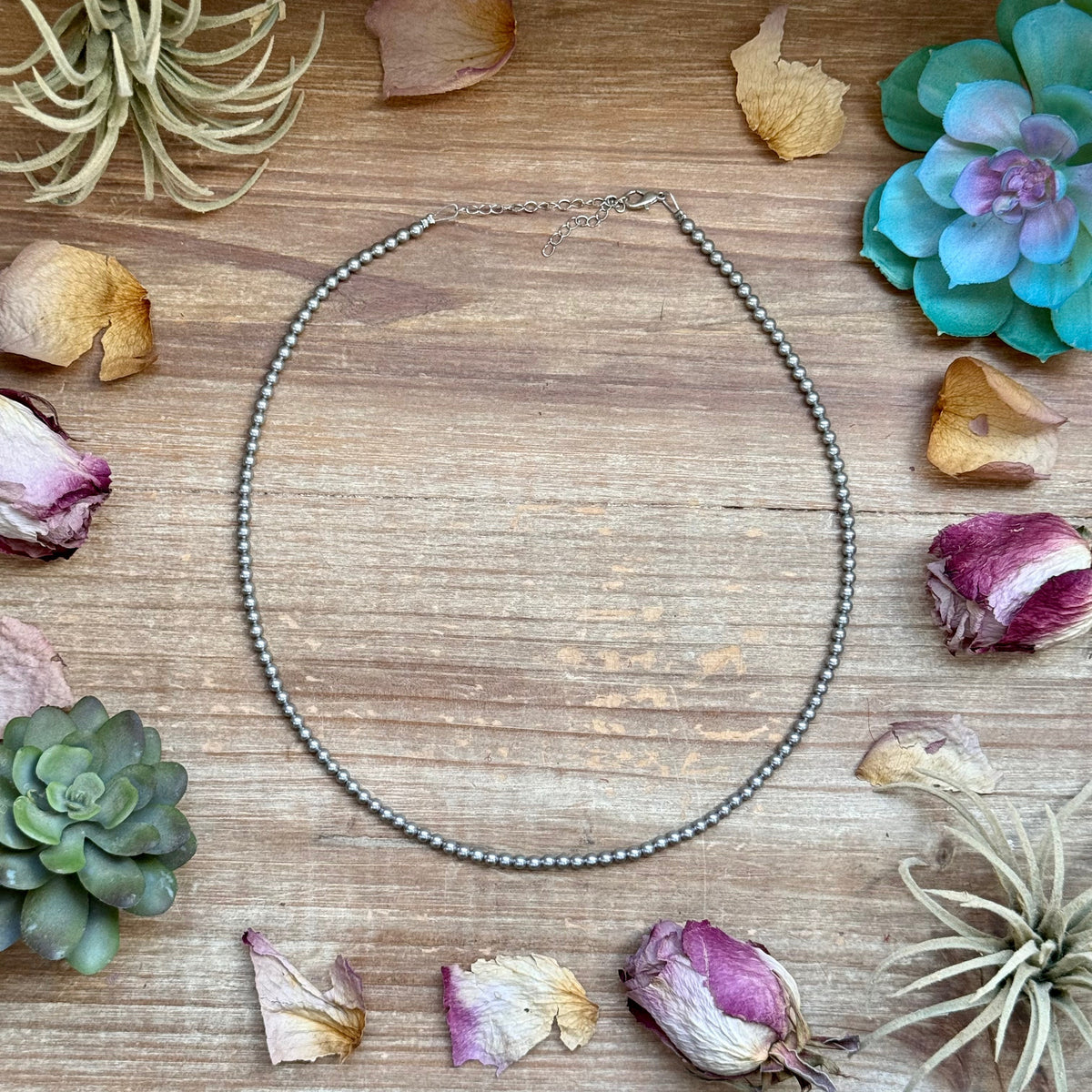 20" Silver-Plated 4mm Bead Necklace